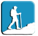 Moderate Hiking Trail Icon