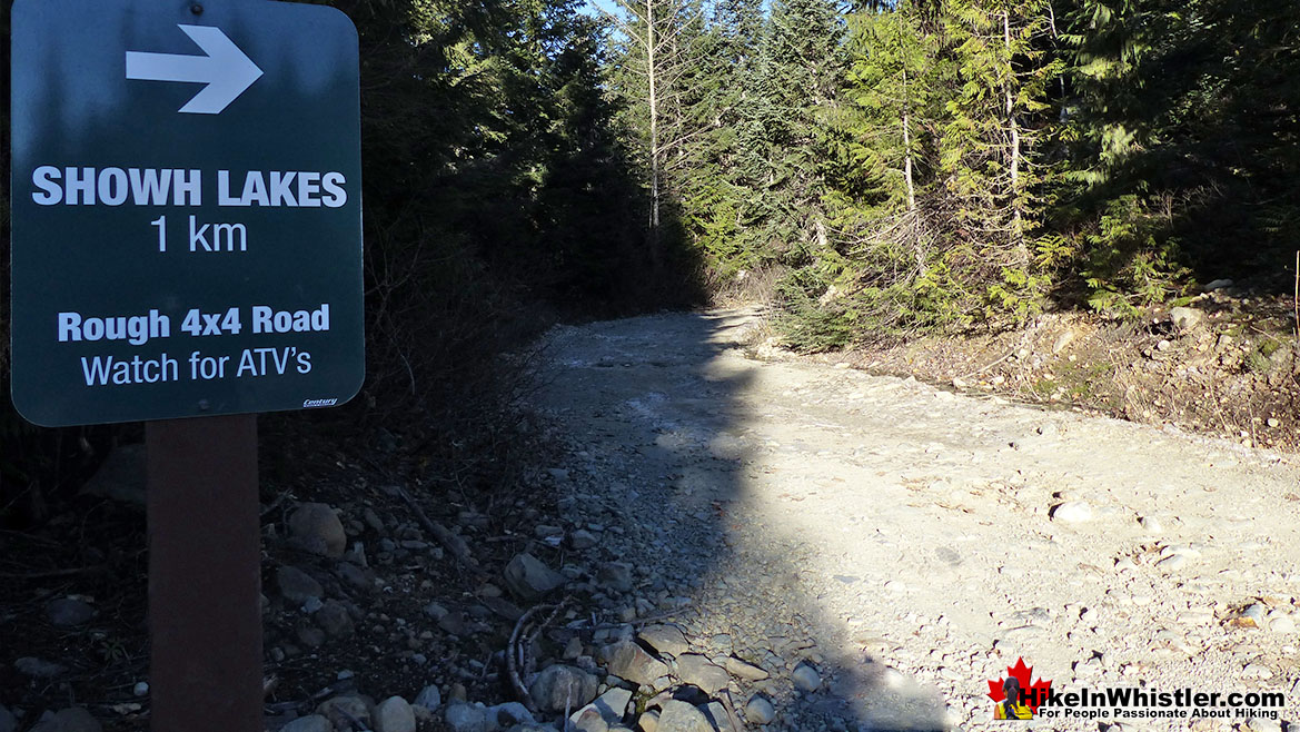 Showh Lakes(Cougar Lakes) Sign