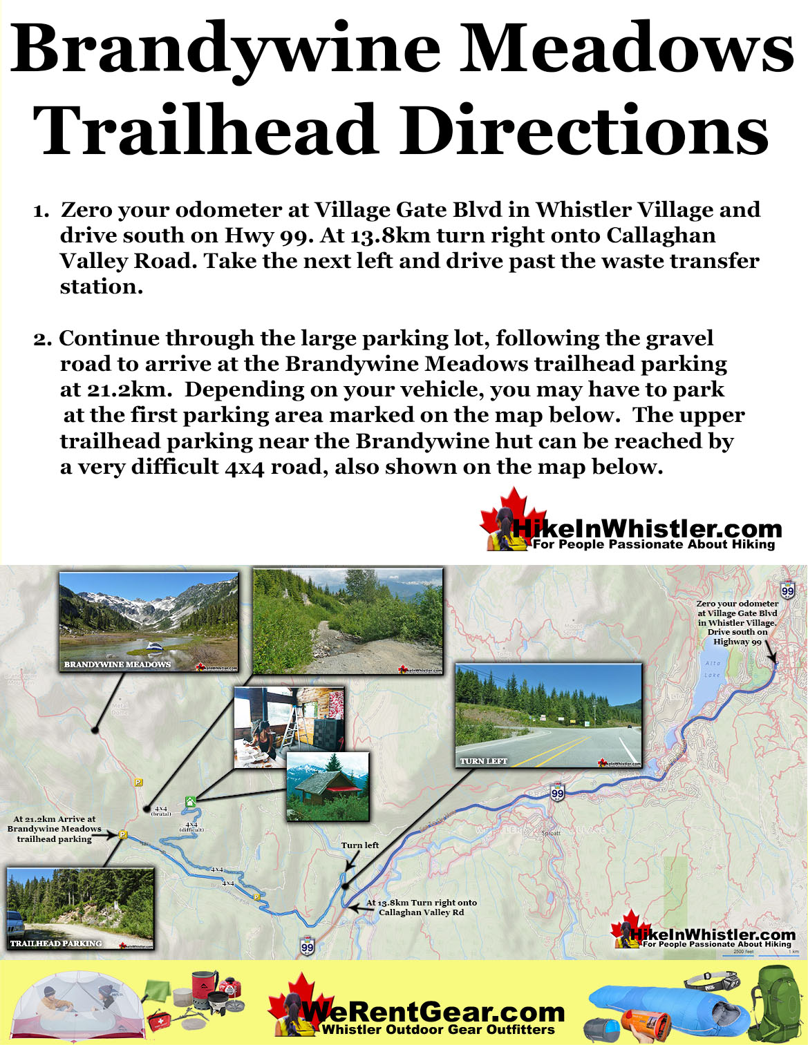 Brandywine Meadows Trailhead Directions Map