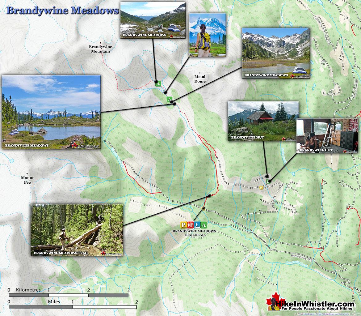 Brandywine Falls Trail Map