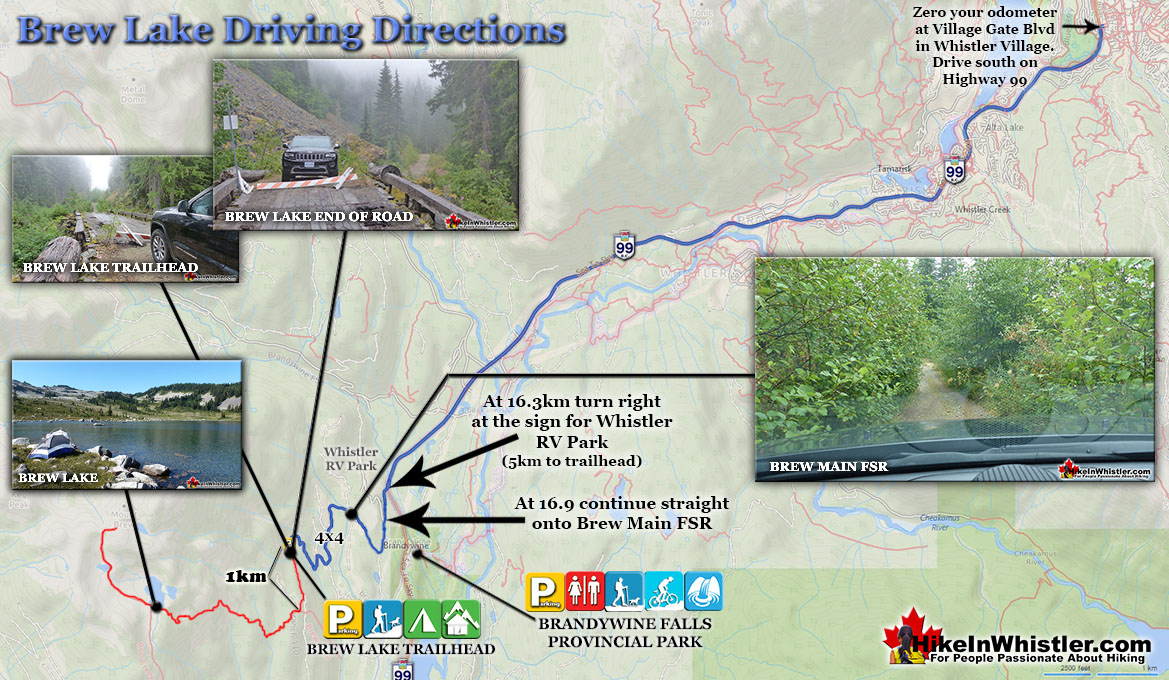 Brew Lake Driving Directions Map v3