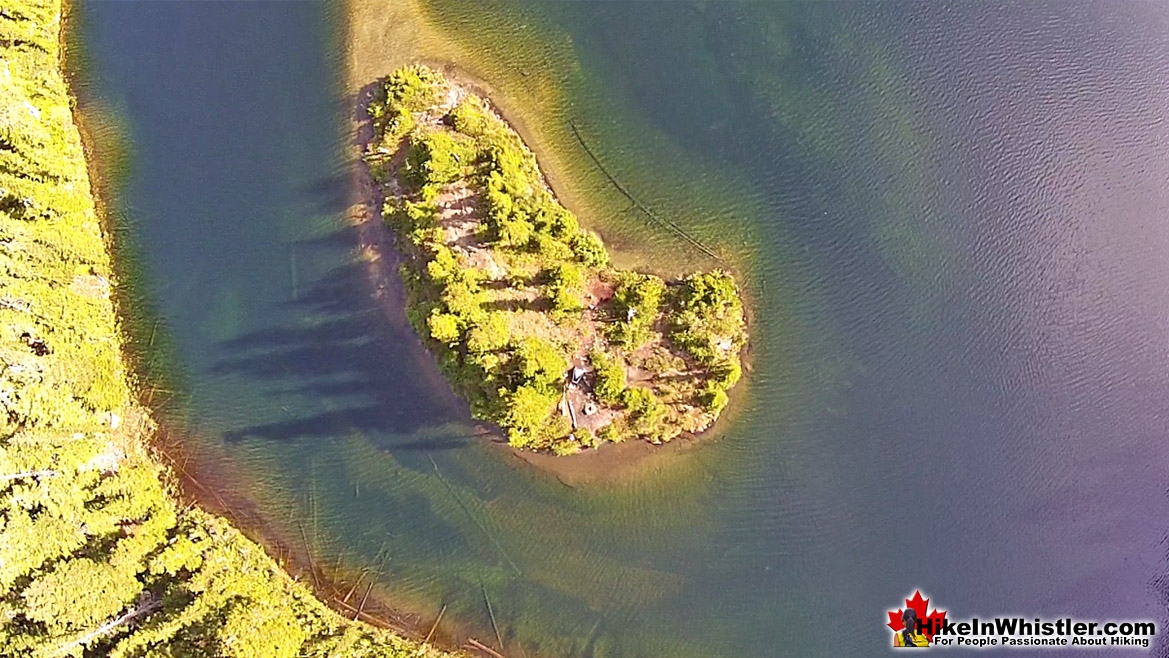 Callaghan Lake Island Aerial View