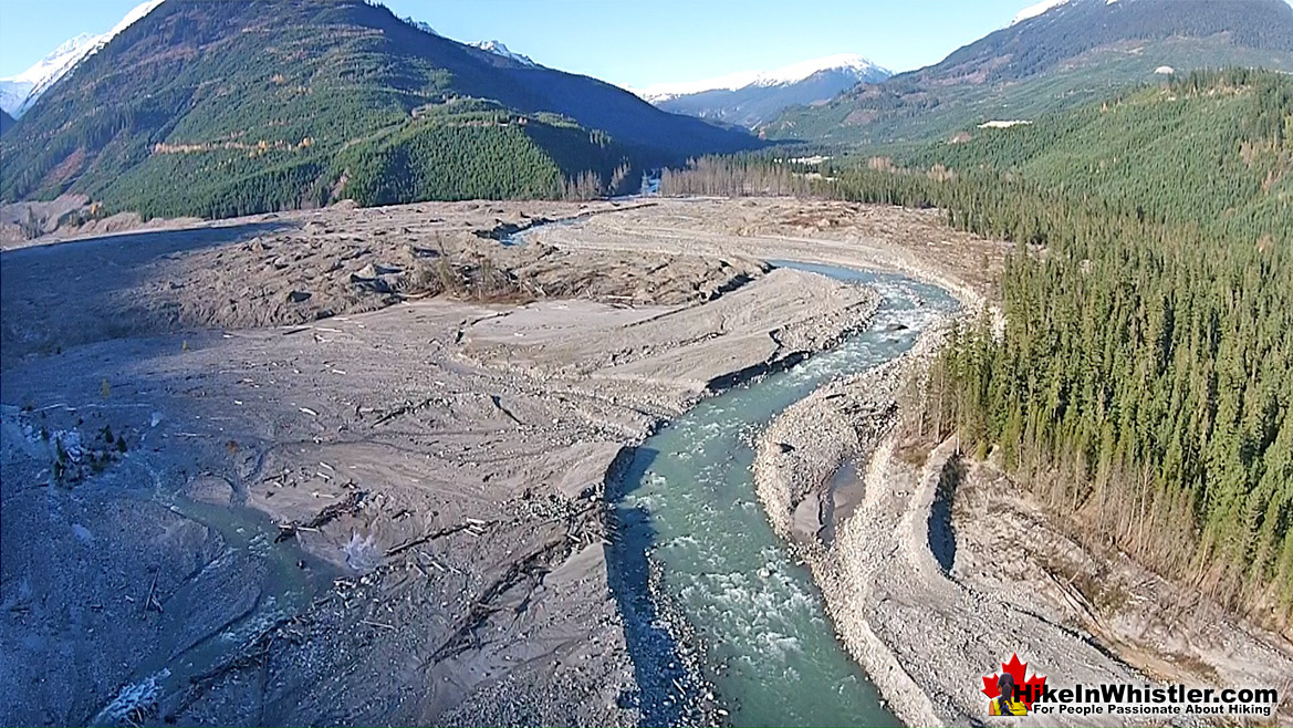 Meager Slide Aerial View of Debris Field