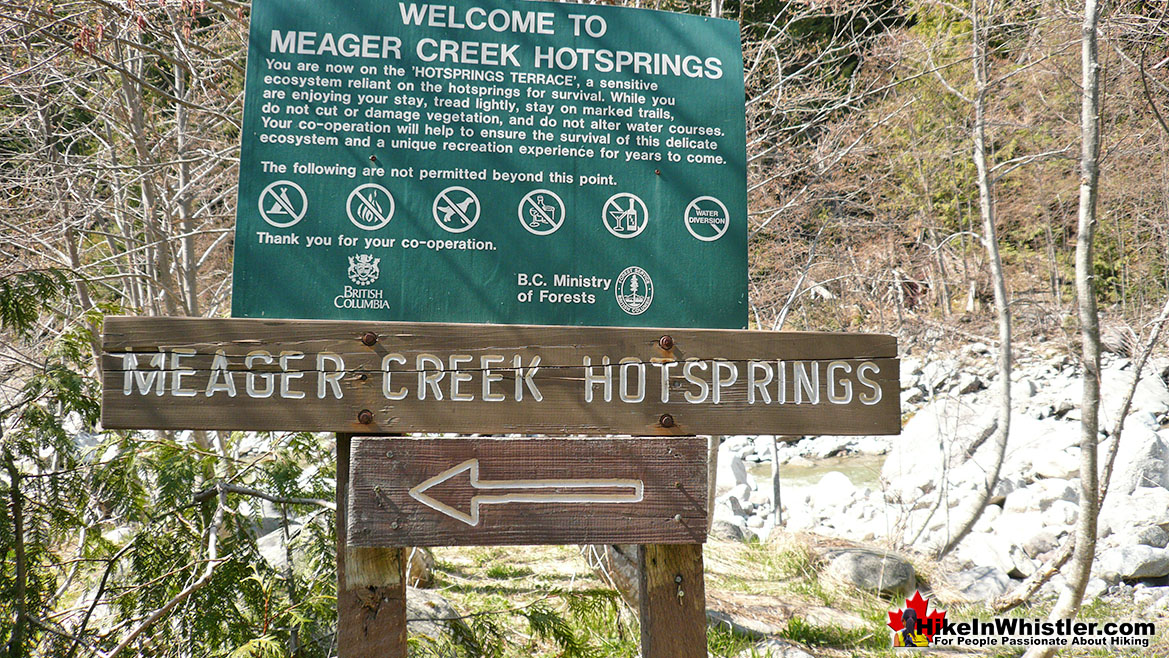 Meager Creek Hot Springs Old Sign