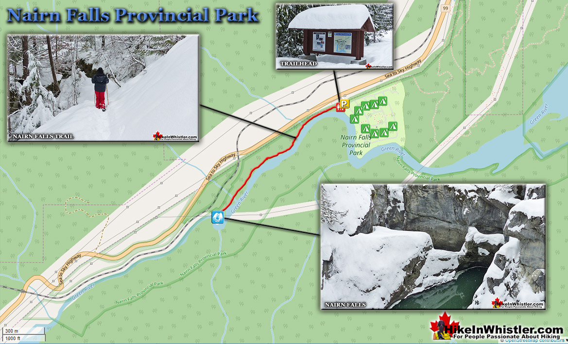 Nairn Falls Snowshoeing Trail Map
