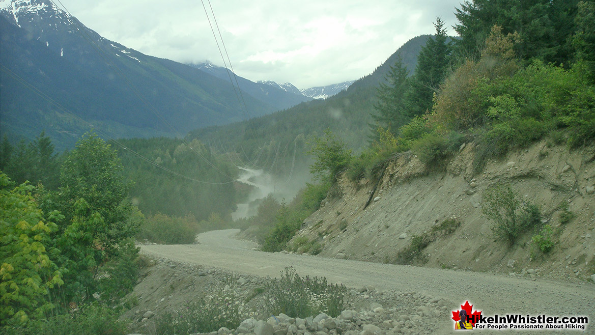 Driving to Sloquet Hot Springs