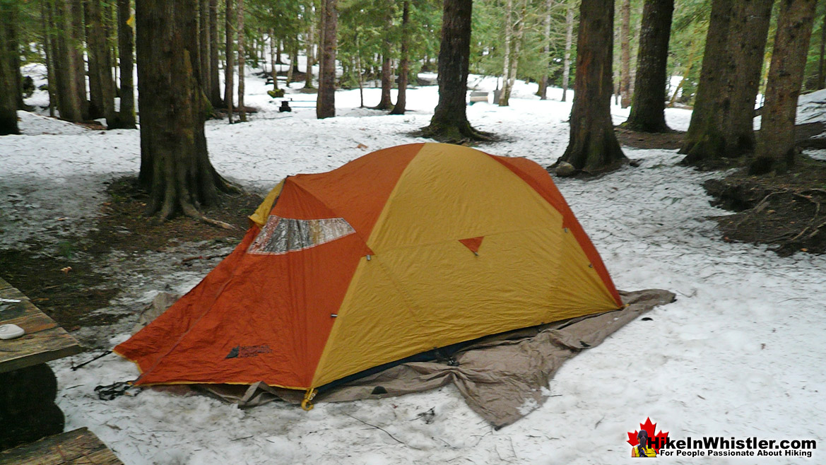 Sloquet Hot Springs Campsite Winter