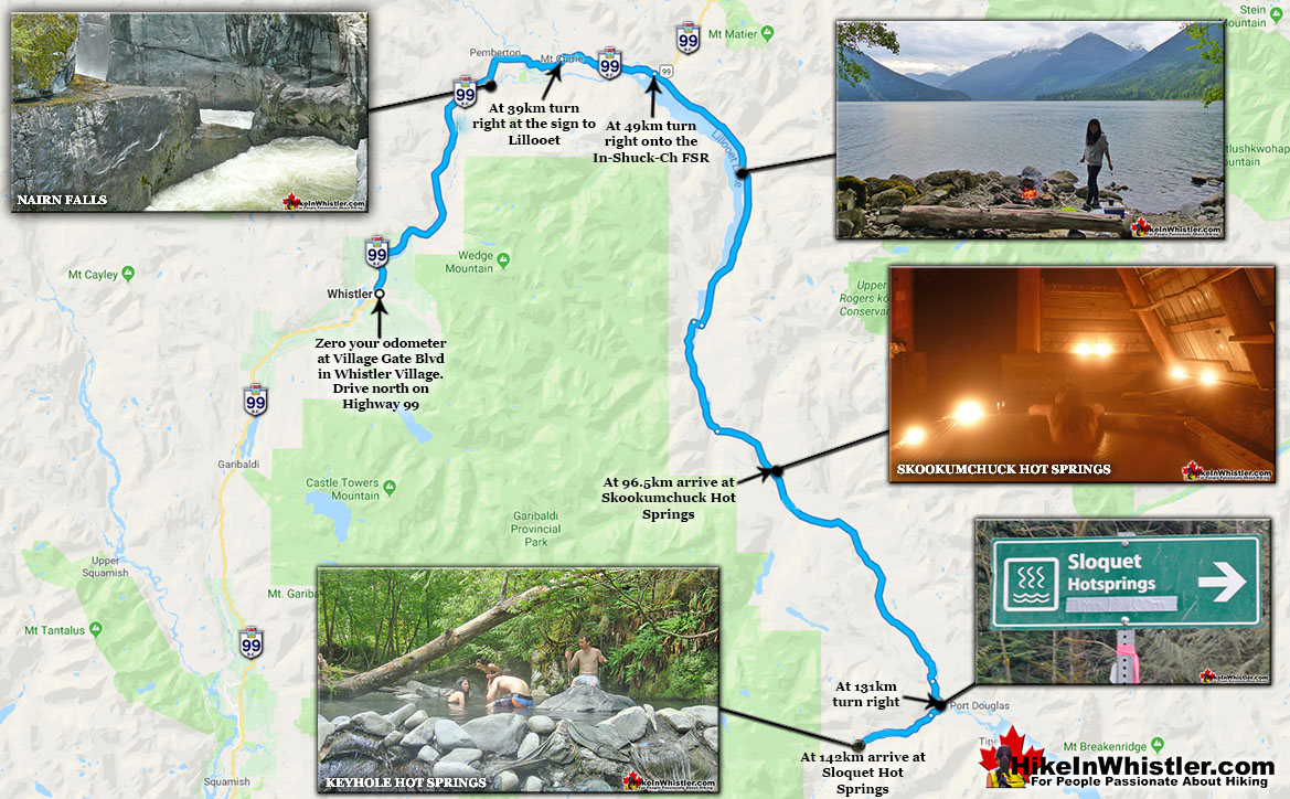 Skookumchuck Hot Springs Driving Map Skookumchuck Hot Springs Driving Map