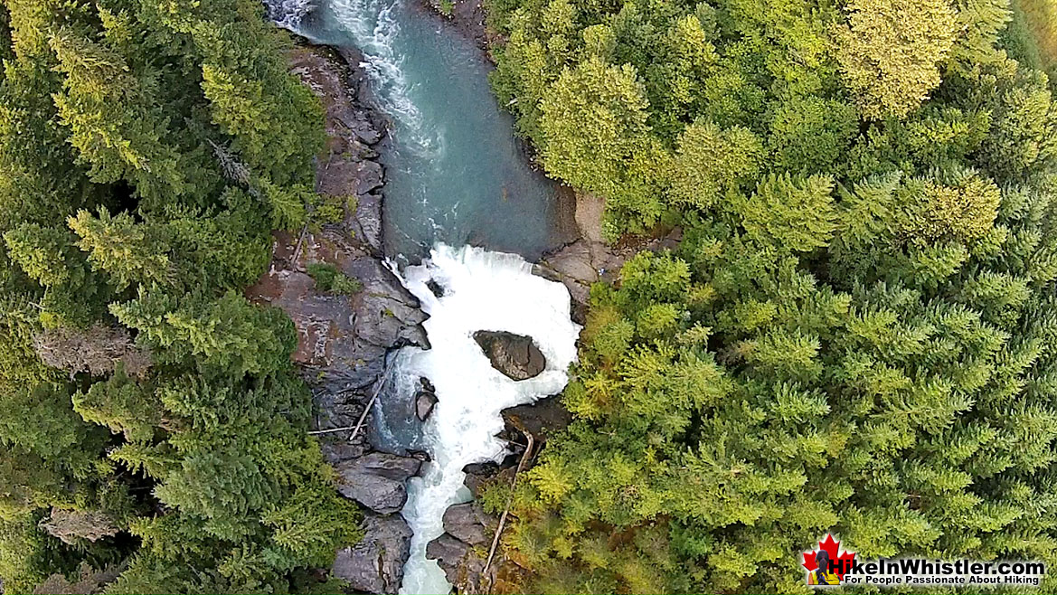 Train Wreck Falls Aerial View Hike in Whistler