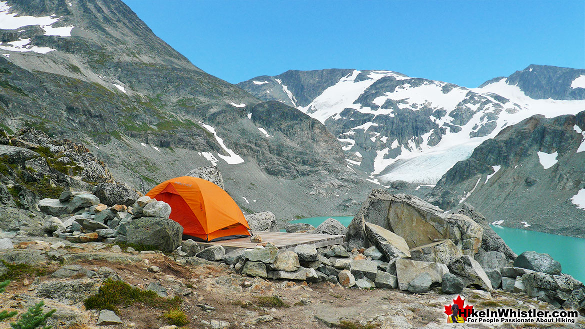 Wedgemount Lake Tent View